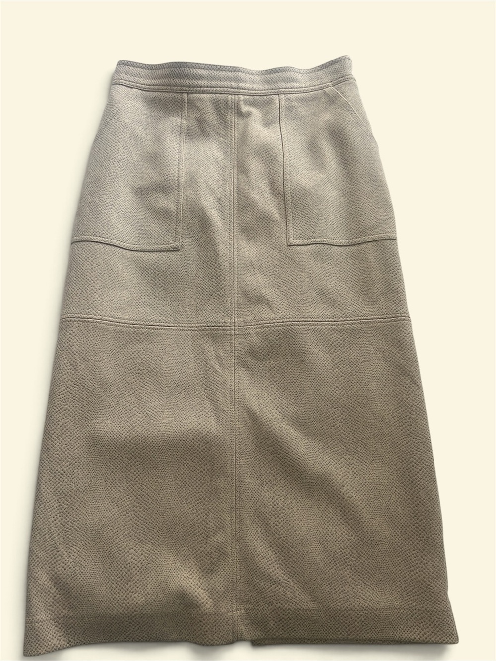 Current Air Neutral Taupe Maxi Skirt with Patch Pockets